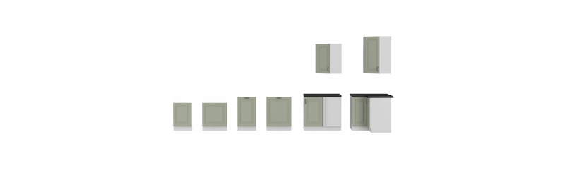 Szafka kuchenna górna narożna STILO 60x60 GN-90 (90°) 2F CLAYGREY/BIAŁY MAT