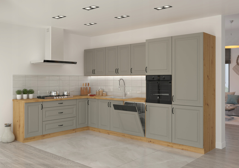 Szafka kuchenna górna STILO 60x60 GN-90 (90°) 2F CLAYGREY/DĄB ARTISAN