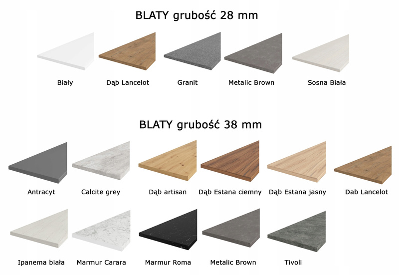 Szafka kuchenna dolna ARONA 80 D 3S BB CASHMERE / CZARNY MAT