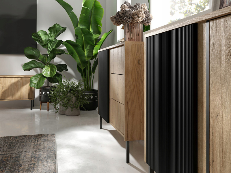 Komoda MIA 2, Komoda 145cm, Meble do Salonu MIA, MDF, Biała